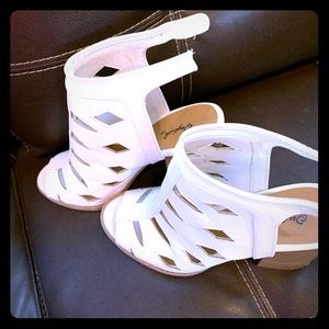 High heel white sandal size 8.5
